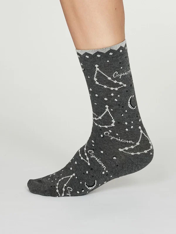 No-show Socks-Capricorn Zodiac Bamboo Organic Cotton Horoscope Star Sign Socks