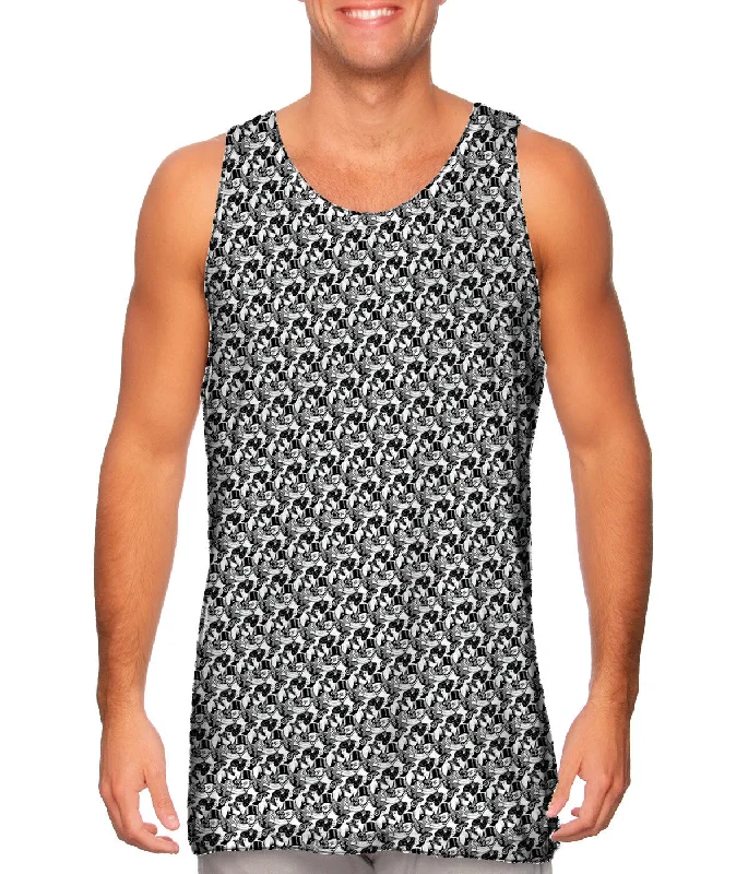 Stretch Tank Top-M.C.Escher - "Eight Heads"