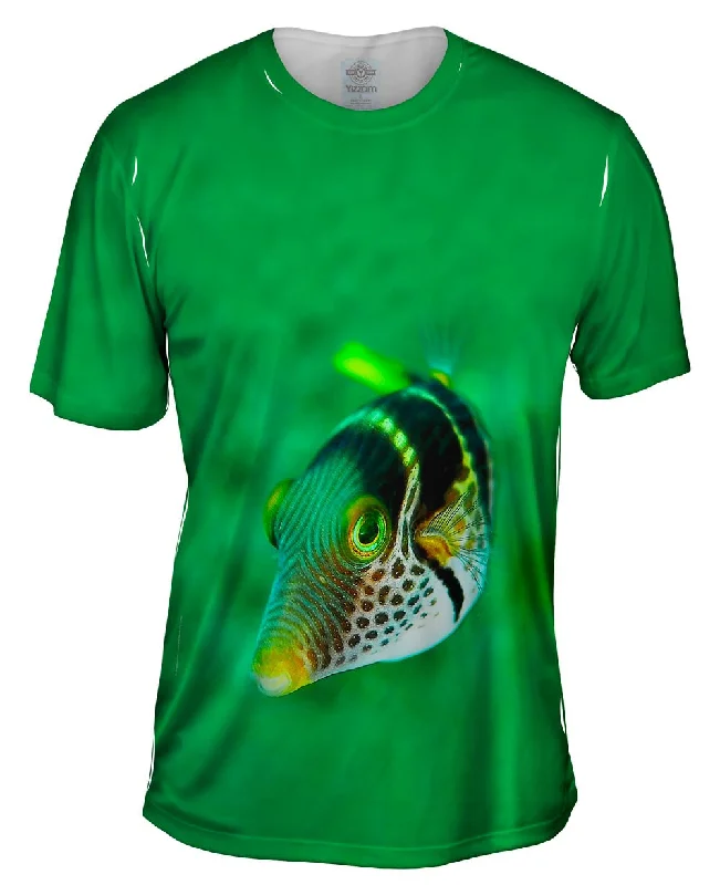 Comfortable Cotton T-shirt-Valentini Fish Stare Underwater