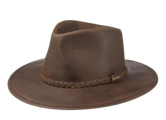 Bucket Hat-Stetson 2797301 Buffalo Leather Brown