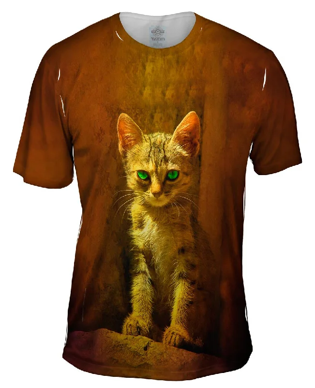 Casual Graphic T-shirt-Trek Kitten