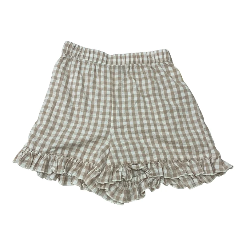 Striped Shorts-Shorts By Nasty Gal In Tan & White, Size: 0