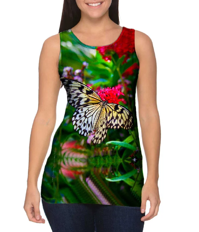 Warm Weather Tank-Lovely Spring Butterfly