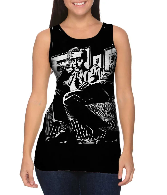 Beach Tank Top-M.C.Escher - "Self Portrait in a Chair" (1920)