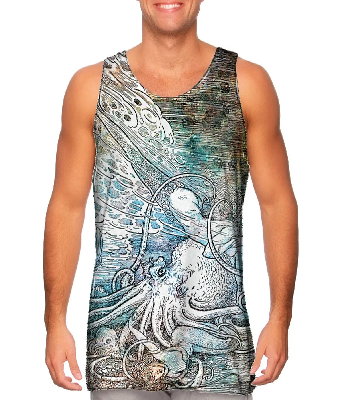 Sleeveless Tee-Louis Rhead - "Mermaid Octopus"