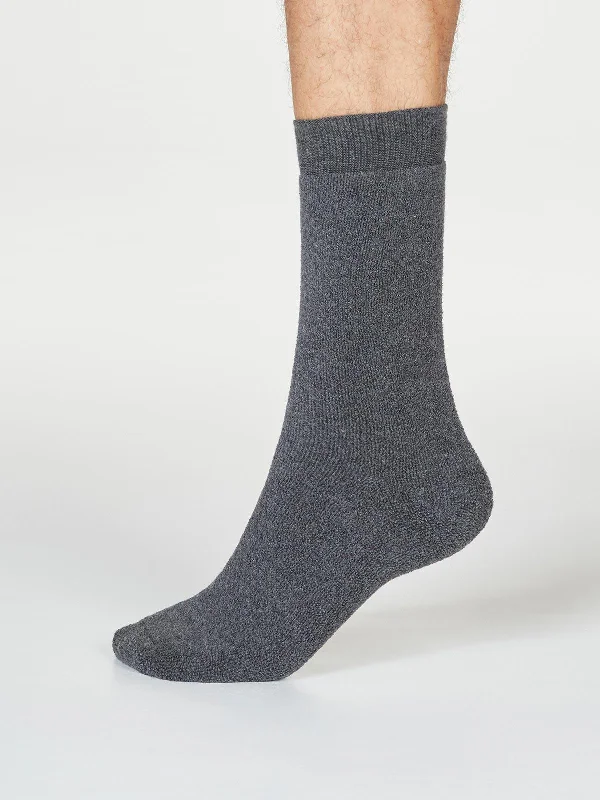 No-show Athletic Socks-Walker Socks - Dark Grey Marle