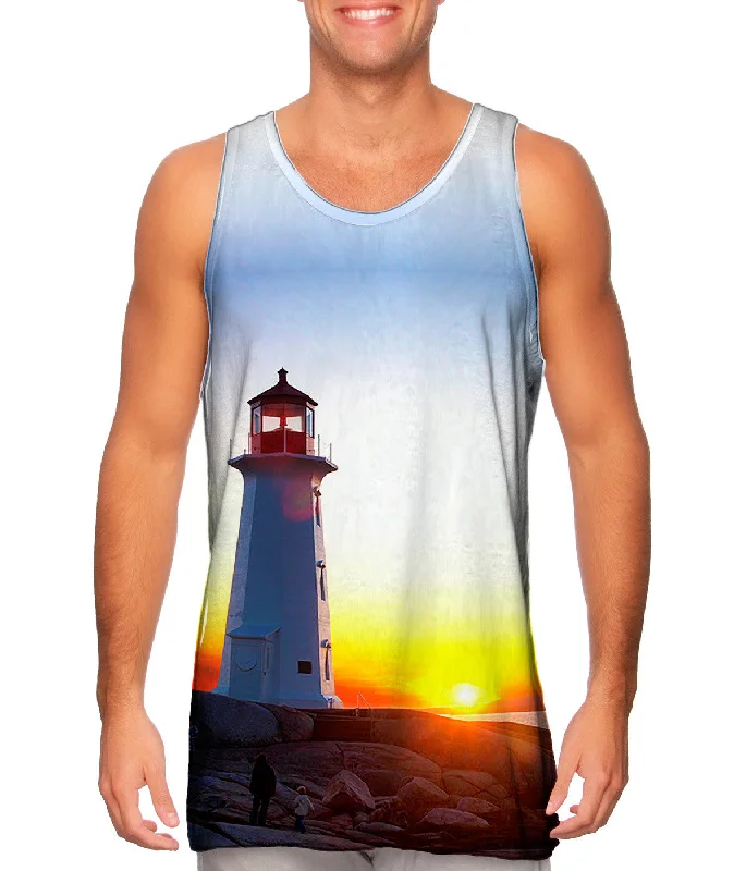 Comfortable Sleeveless Top-Lighthouse Sunset