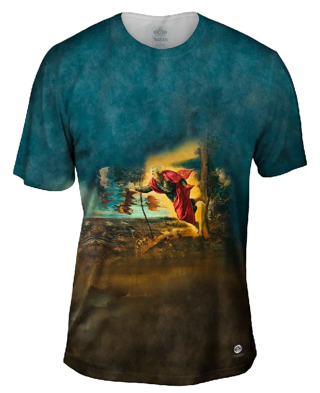 Trendy Print T-shirt-Tintoretto - "Creation Of The Animals" (1515)