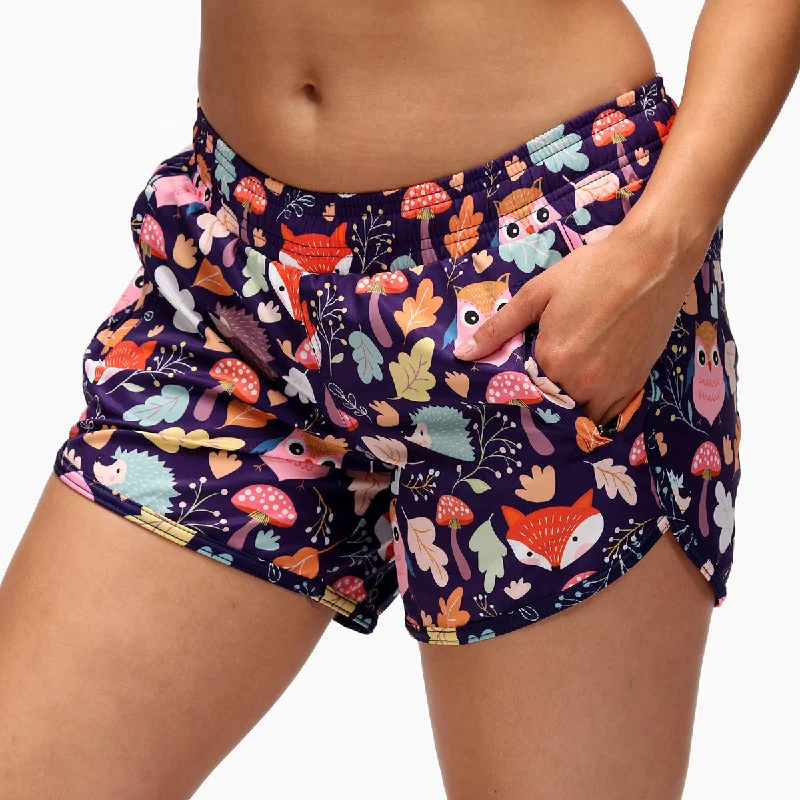 Fashion Shorts-Forest Friends Loose Fit Workout Shorts