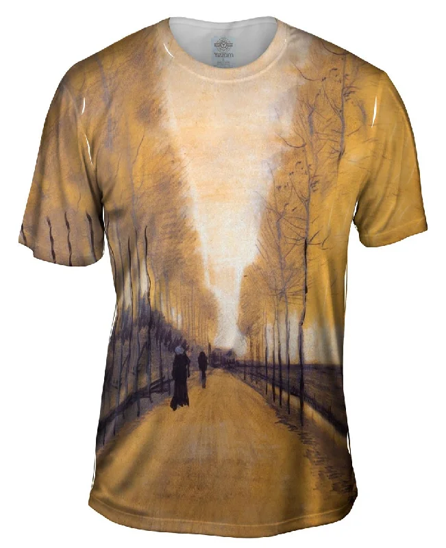 Printed Logo T-shirt-Van Gogh -"Alley Bordered by Trees" (1884)