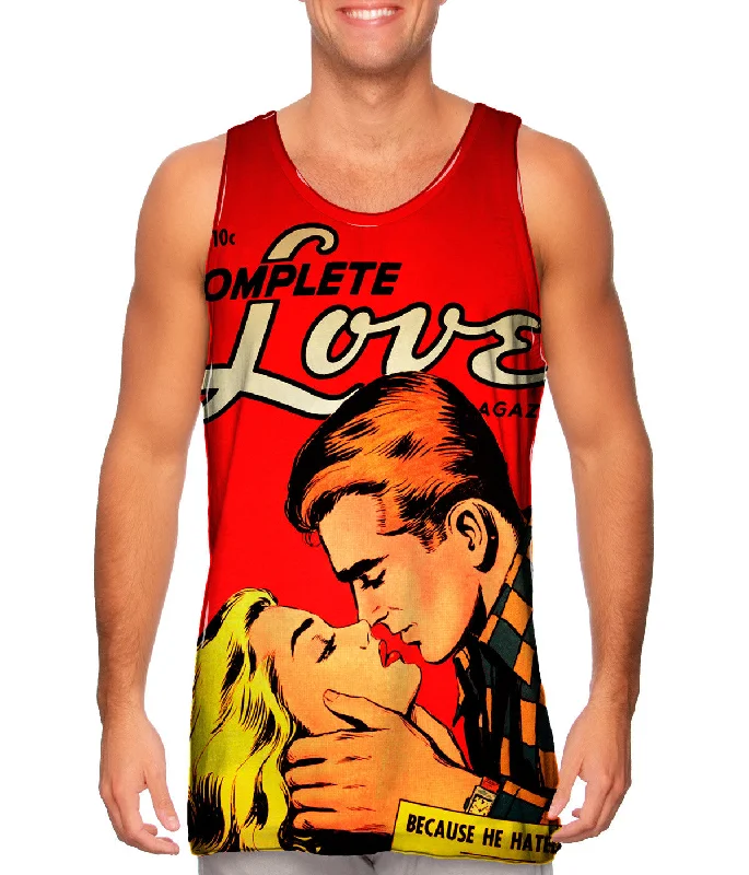 Sleeveless Fitness Top-Love Scandal Comic Retro