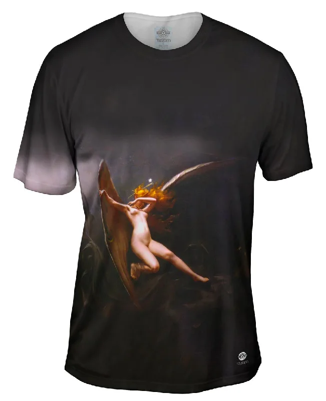 Soft Cotton T-shirt-Luis Ricards Falero - "A Fairy Under Starry Skies"