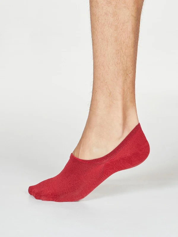 Fashionable Socks-NO SHOW SOCKS - PILLARBOX RED