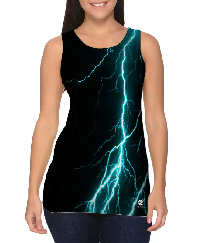 Workout Racerback Tank-Lightning Storm Turquoise