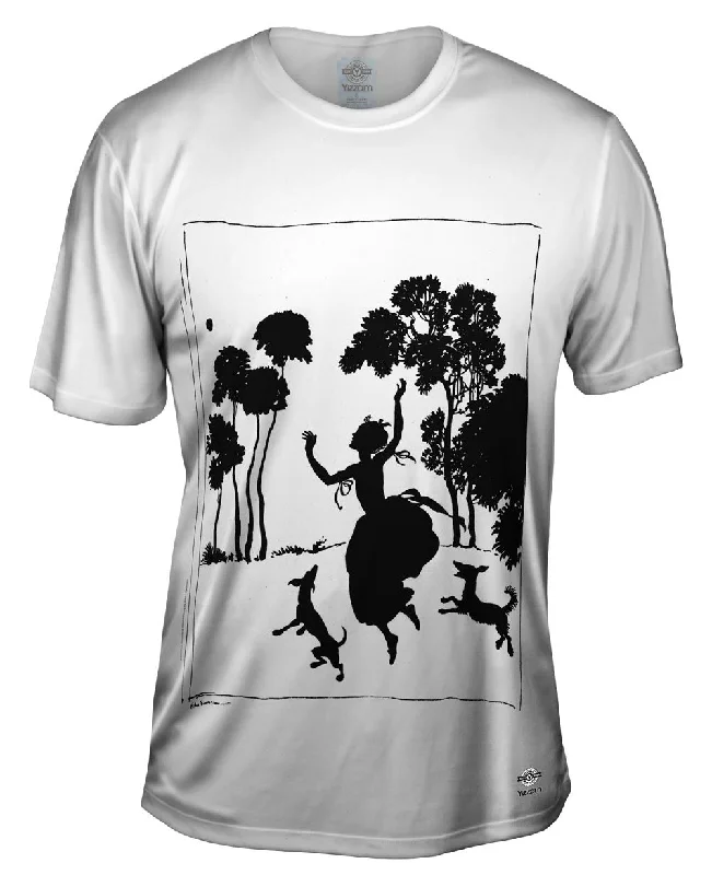 Pop Culture T-shirt-Arthur Rackham - "Cinderella Silhouette Illustration" (1919)