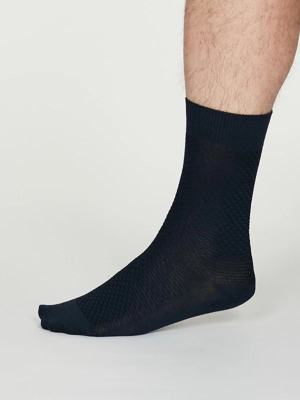 Breathable Socks-GEOFFREY SOCKS - NAVY BLUE