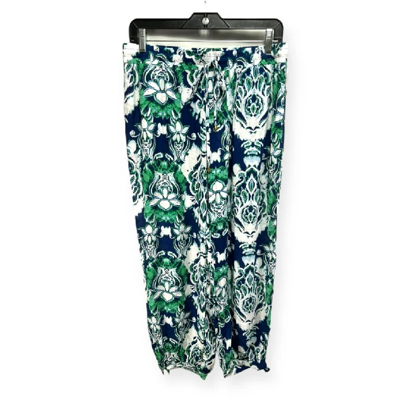 Work Khaki Pants-Blue & Green Pants Designer Nicole Miller, Size S