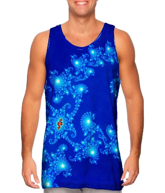 Yoga Tank Top-Mandel Fractal Blue Seahorse Tail