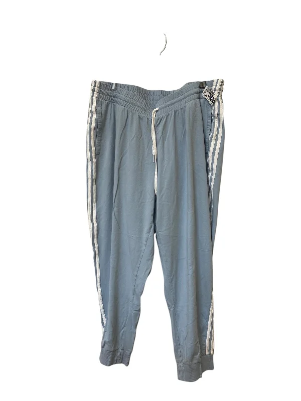 Wide-leg Pants-Athletic Pants By Adidas In Blue, Size: 2x