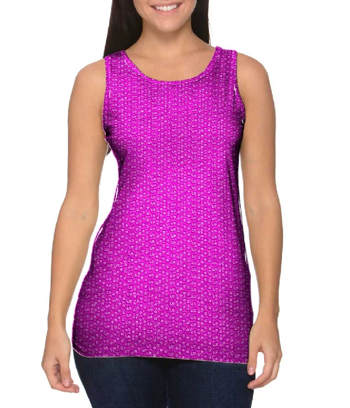 Yoga Tank Top-Lots Of Love Purple Heart