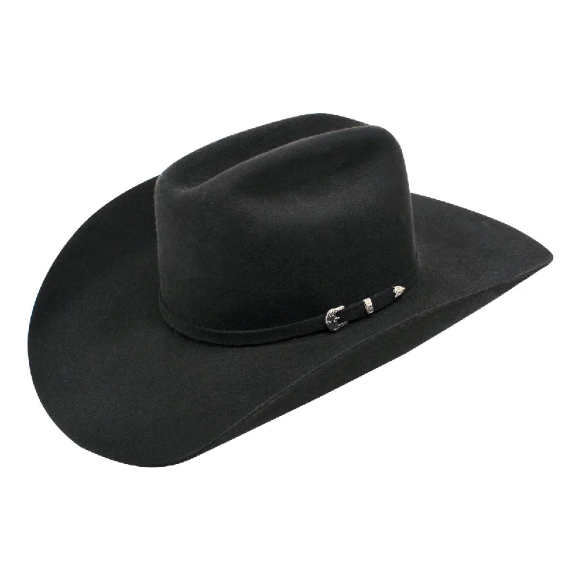 Casual Fedora Hat-M&F Ariat 3X Select Wool Black Double S Hat A7520601