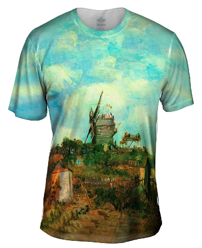 Eco-friendly T-shirt-Van Gogh -"Moulin de Gallete III" (1886)