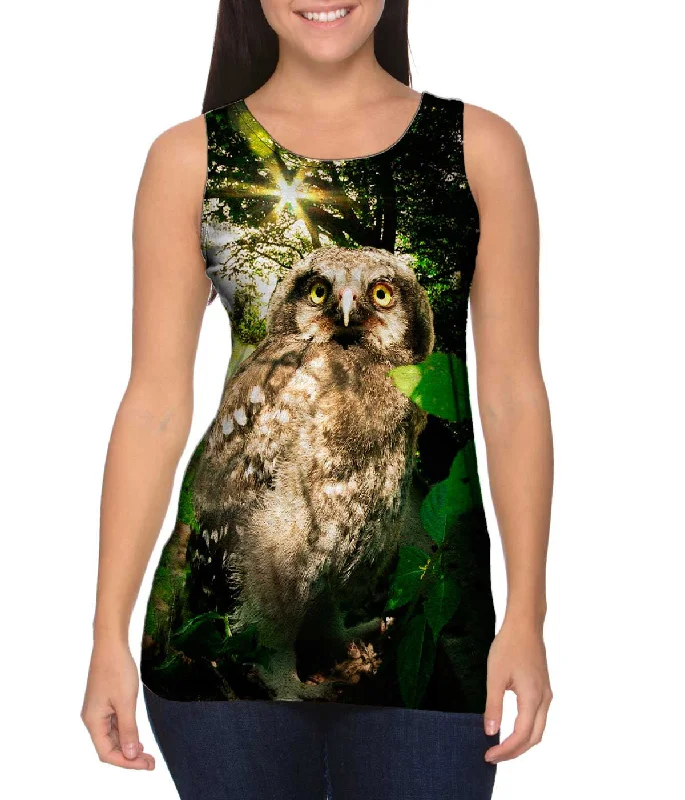 Workout Muscle Tank-Lone Babe Owl