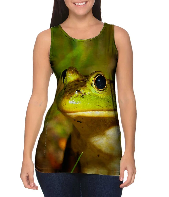 Trendy Tank Top-Lively Bull Frog