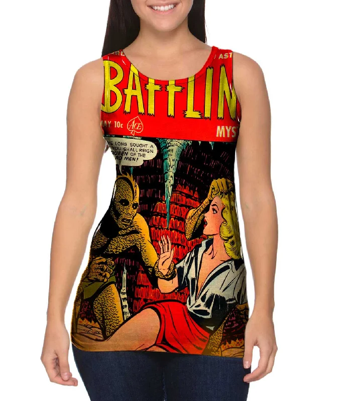 Outdoor Tank Top-Lizard Queen Comic Retro