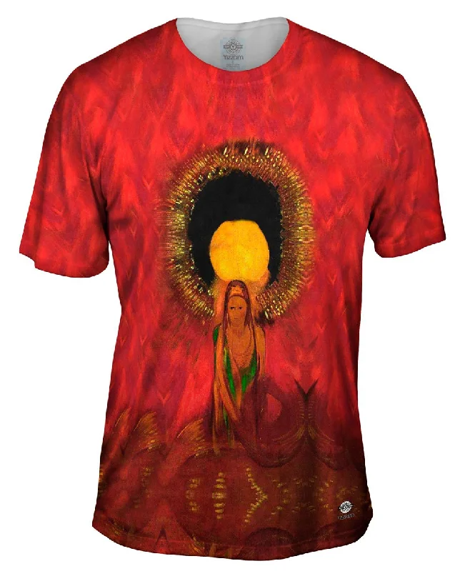 Minimalist T-shirt-Odilon Redon - "The Flame Goddess of Fire" (1896)