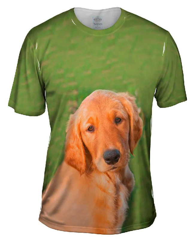 Trendy Logo T-shirt-Sunny Golden Lab