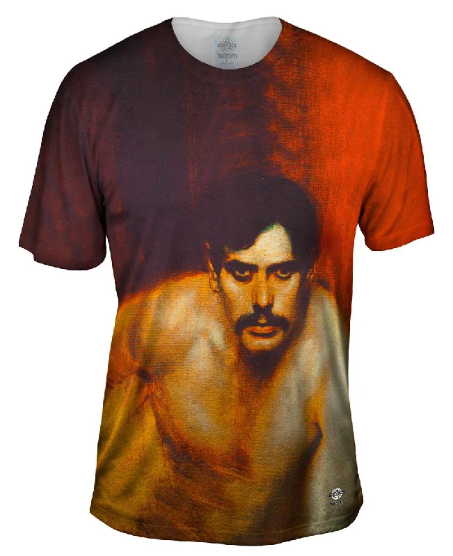 Classic T-shirt-Franz Stuck - "Male Portrait Study (A Bad Conscience)" (1896)