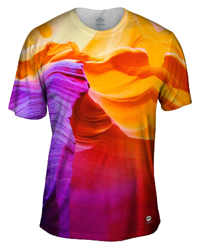 Black T-shirt-Vibrant Purple Antelope Canyon