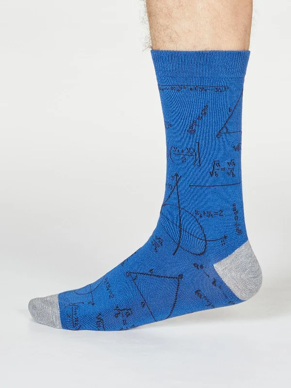 Fuzzy Socks-Theron Algebra Socks - Cobalt Blue