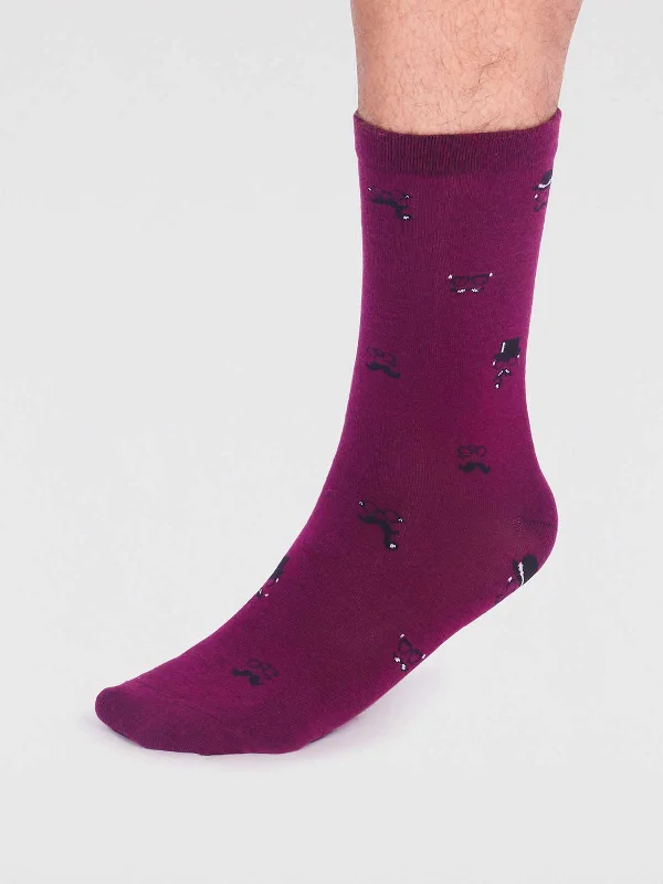 Fashionable Socks-Jett Organic Cotton Smart Socks - Fig Purple