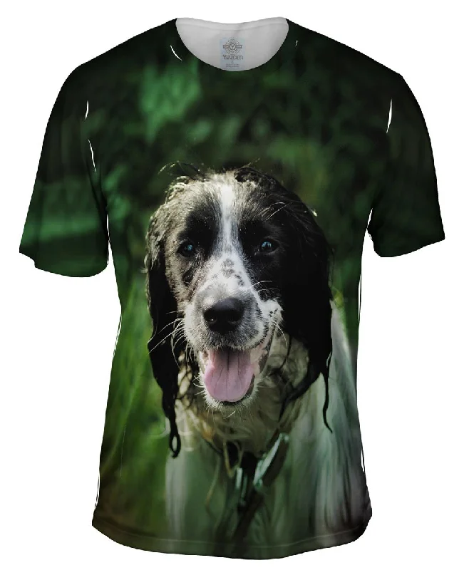 Classic Print T-shirt-Wet Cavalier King Charles Spaniel