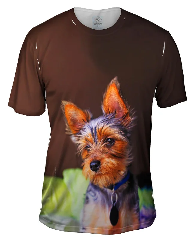 Summer T-shirt-Yorkie In Deep Thought