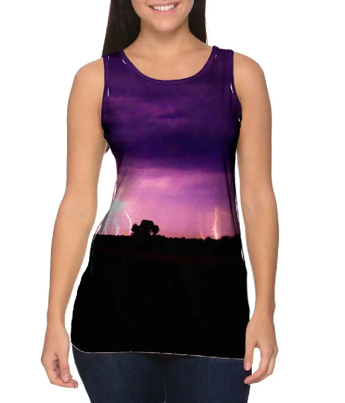 Mesh Back Tank-Lightning Horizon