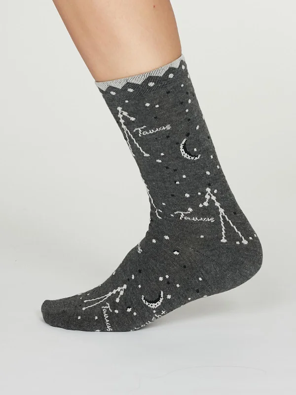 Moisture-wicking Socks-Taurus Zodiac Bamboo Organic Cotton Horoscope Star Sign Socks