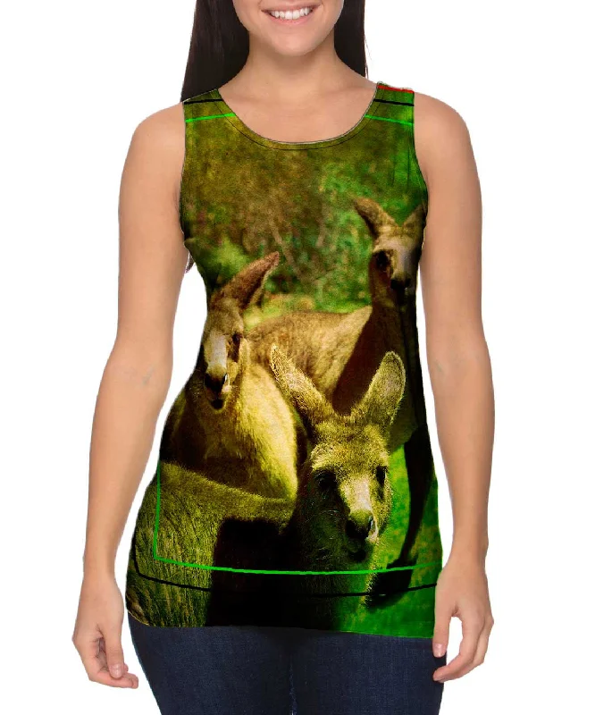 Graphic Tank Top-Lost Kangaroo