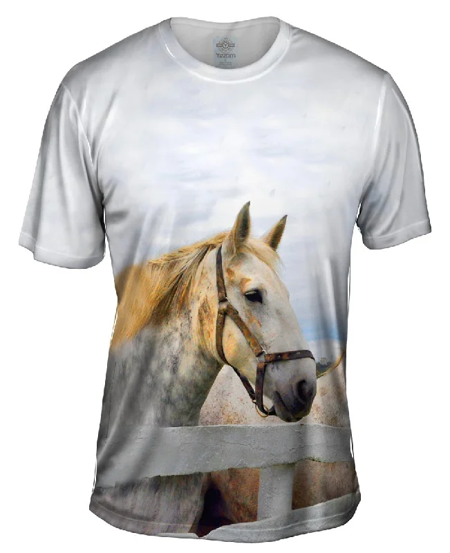 Black T-shirt-Yellow Mane Horse