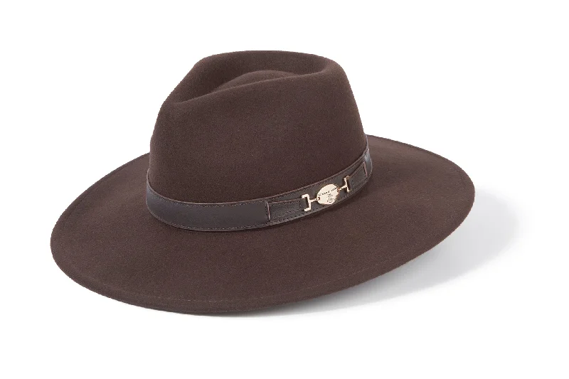 Wool Fedora Hat-Hicks & Brown x Fairfax & Favor - The Halesworth in Dark Brown