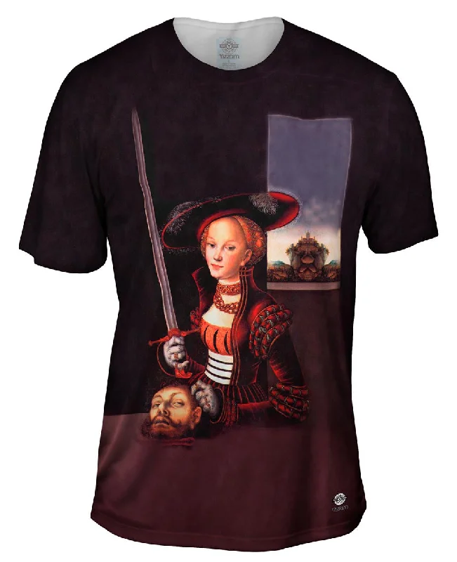 Beach T-shirt-Lucas Cranach - "Judith mit dem Haupt des Holofernes" (1530)