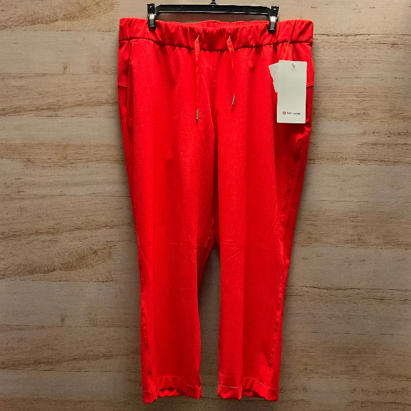 Flared Pants-Athletic Pants By Lululemon In Red, Size: 10