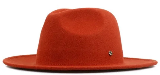 Travel Bucket Hat-La Pintura Moonrise Luna Fedora in Rust