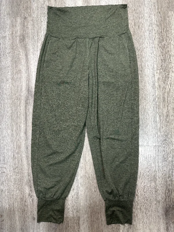 Wide Leg Trousers-Athletic Pants By Aerie In Green, Size: M