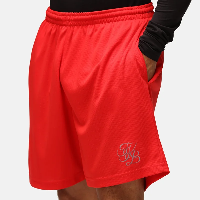 Mesh Shorts-TKB Man Red Training Shorts