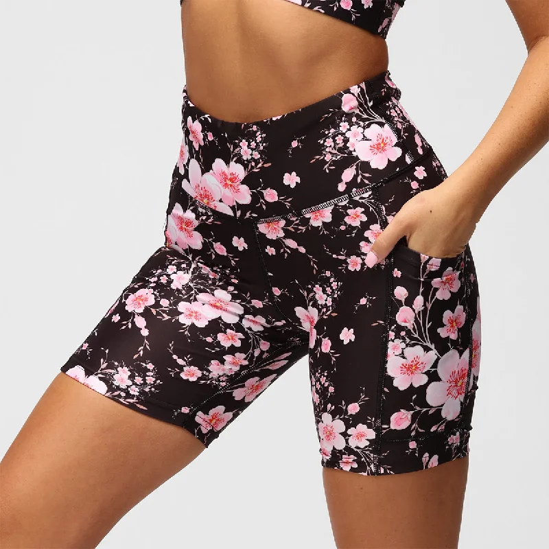 Summer Denim Shorts-Blossom Noir Running Shorts