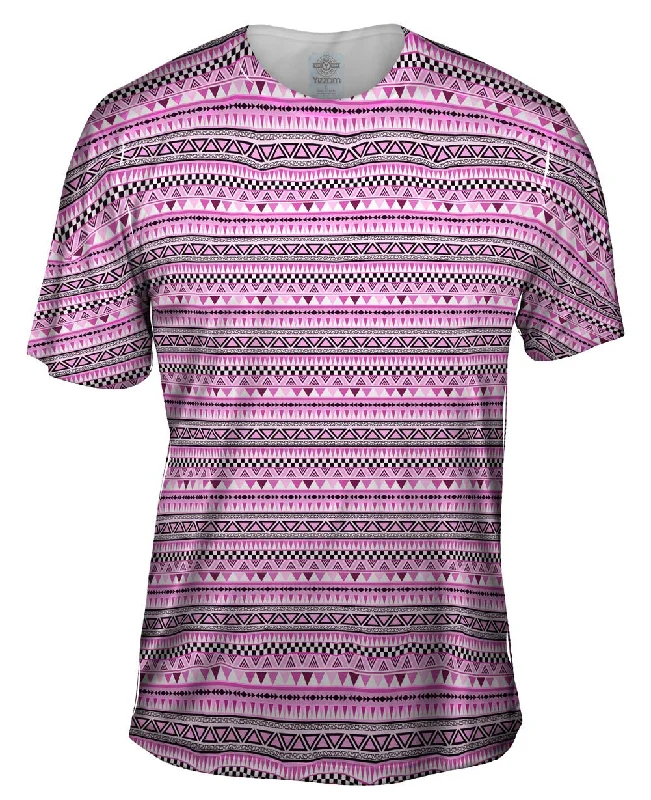 Outdoor T-shirt-Tribal Pink Aztec Warrior