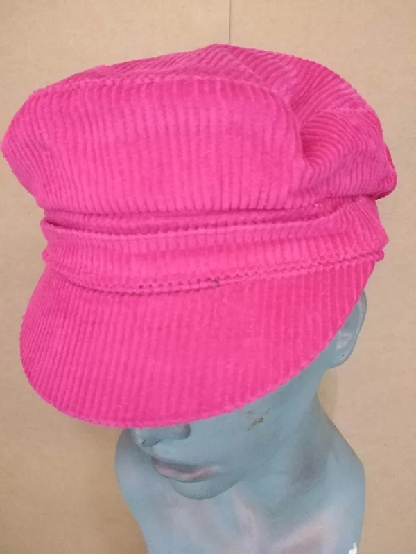 Beach Hat-Pink Corduroy Cap